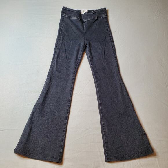 Frame Denim Womens Size 1 Le One Jet Set Flare Travel Pull On Jeans Gray - Picture 2 of 10